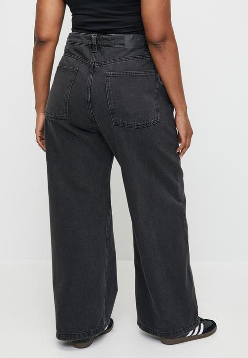 Cotton On - Plus Super Baggy Jean-Graphite Black