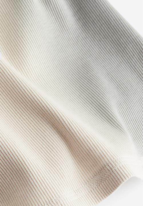 H&M - Fitted T-shirt - Light beige Tie-dye
