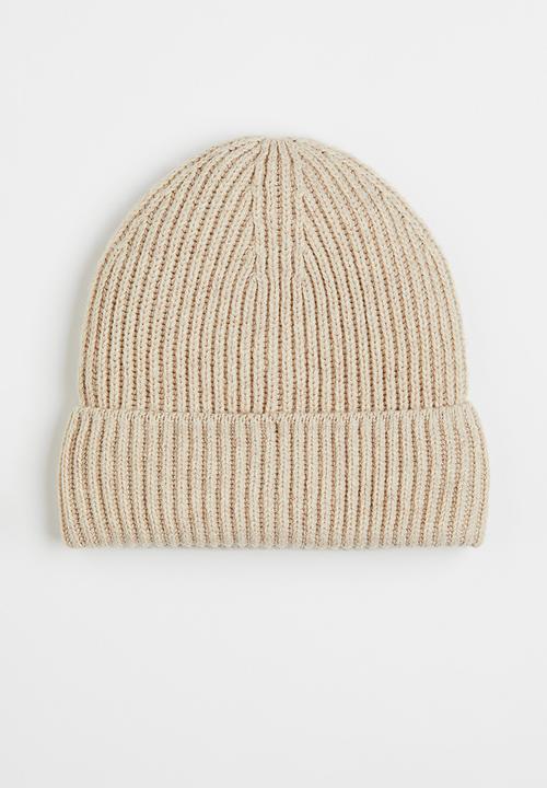 H&M - Rib-knit hat - light beige