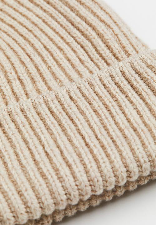 H&M - Rib-knit hat - light beige