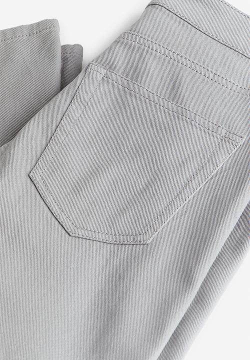 H&M - Flared twill trousers - grey