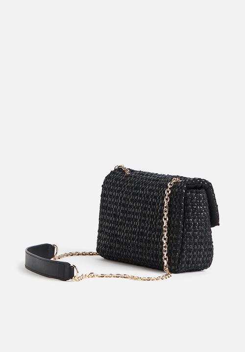 H&M - Textured-weave crossbody bag - black