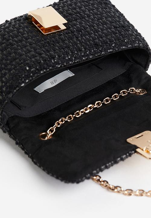 H&M - Textured-weave crossbody bag - black
