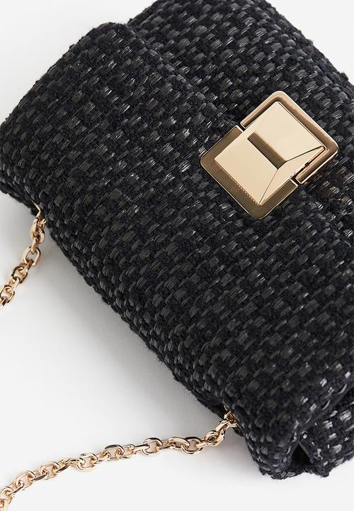 H&M - Textured-weave crossbody bag - black
