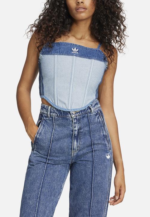 adidas Originals - Ksenia Corset - Medium Blue Denim/Light Denim