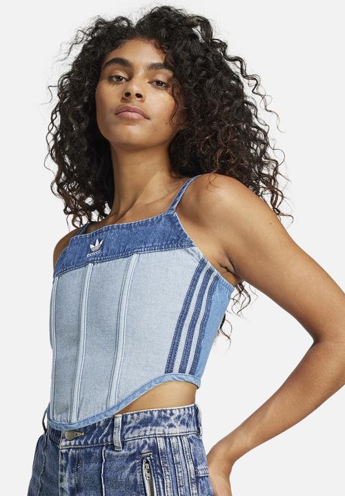 adidas Originals - Ksenia Corset - Medium Blue Denim/Light Denim
