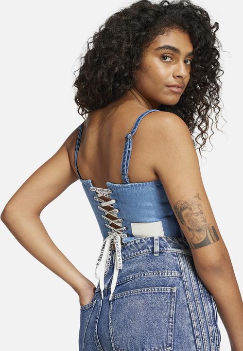 adidas Originals - Ksenia Corset - Medium Blue Denim/Light Denim