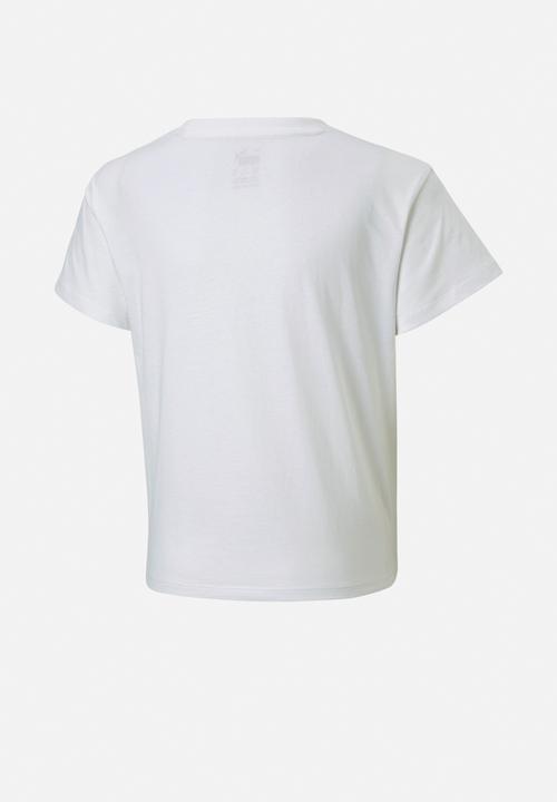 PUMA - Ess+ Logo Knotted Tee G - Puma White