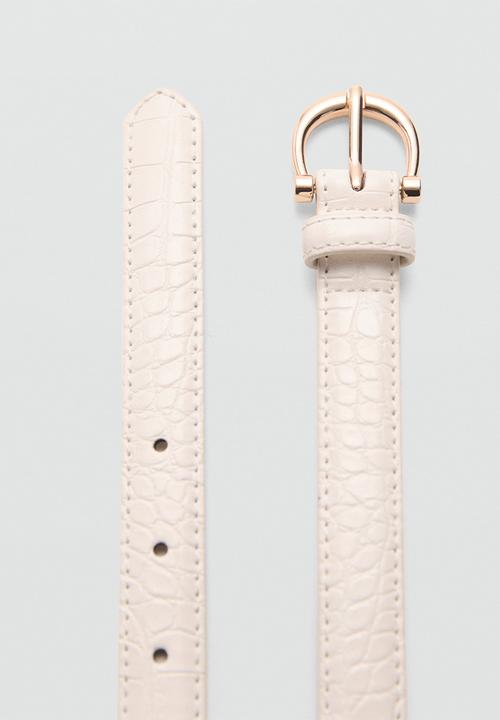MANGO - Belt mev - light beige