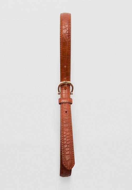 MANGO - Belt mev - brown