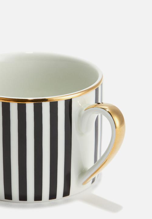 H&M - Porcelain cup - white striped