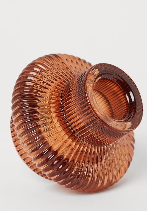 H&M - Glass candle lantern - brown