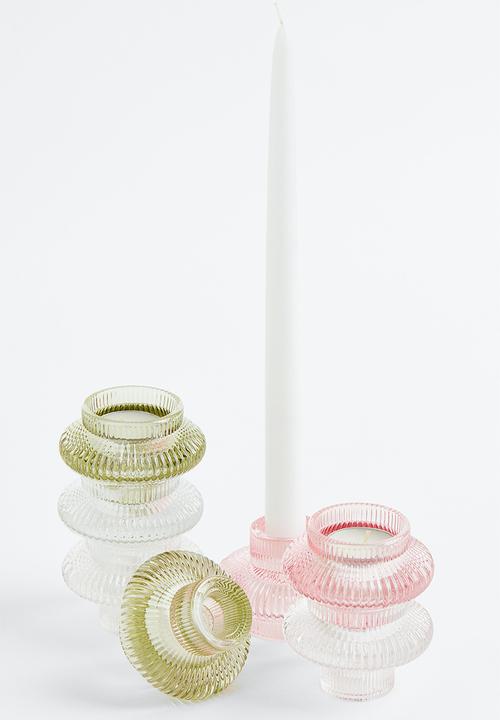 H&M - Glass candle lantern - pink