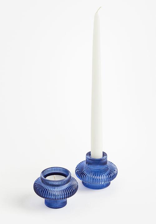 H&M - Glass candle lantern - blue