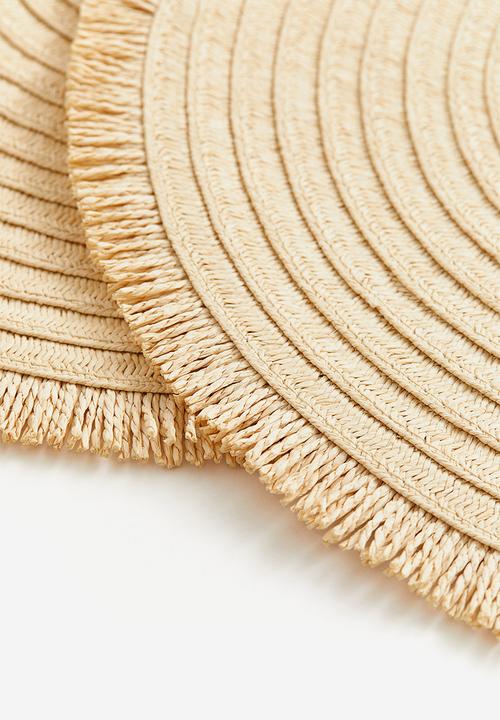 H&M - 2 Pack round place mats - light beige