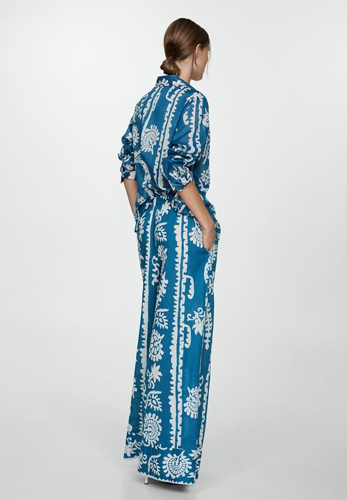 MANGO - Trousers Nemo - Medium Blue