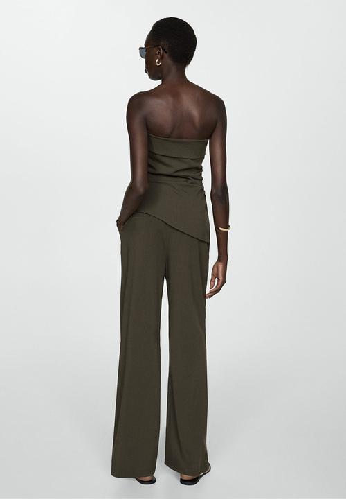 MANGO - Trousers Riga - Beige/Khaki
