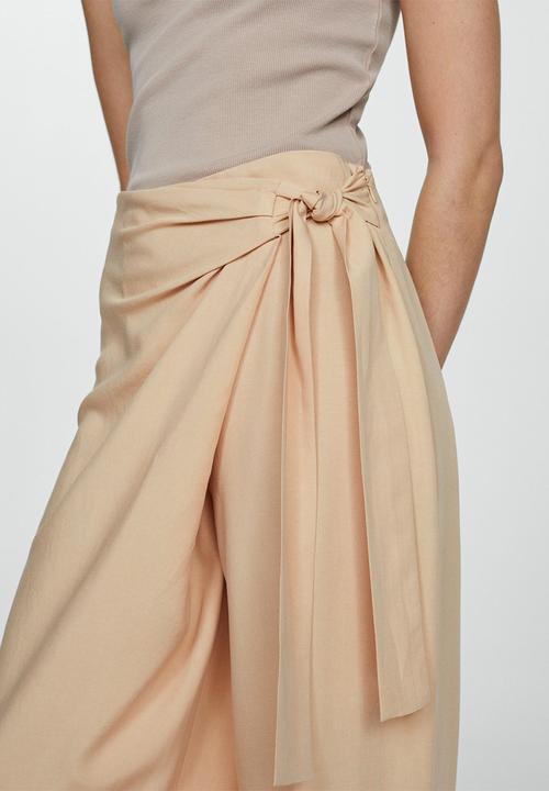 MANGO - Trousers Pareo - Light Beige