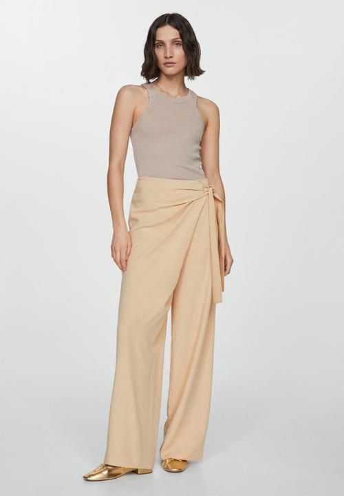 MANGO - Trousers Pareo - Light Beige