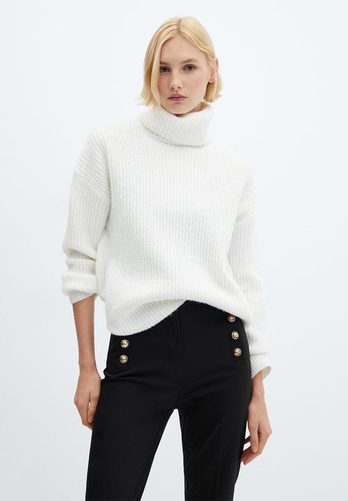 MANGO - Trousers Botones - Black