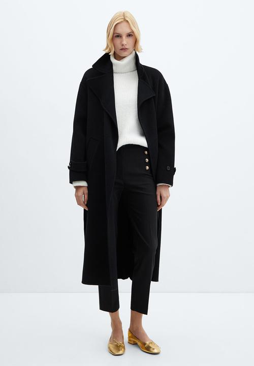 MANGO - Trousers Botones - Black