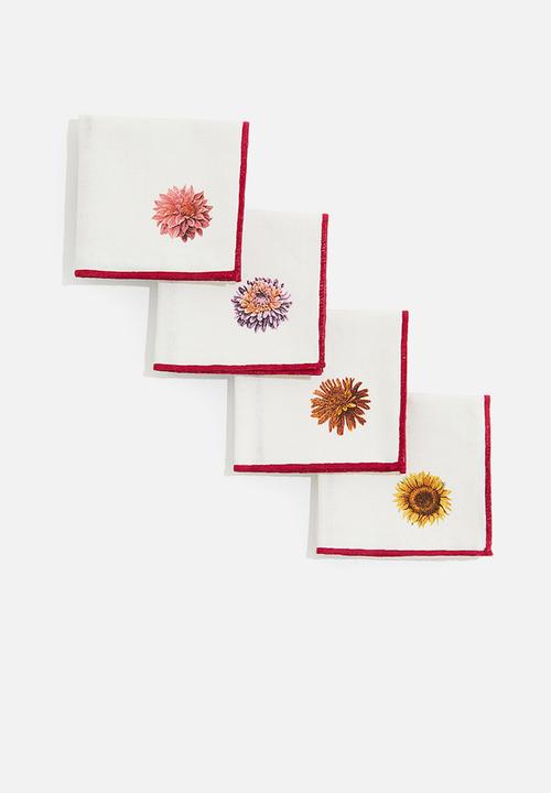 H&M - 4-pack napkins - white