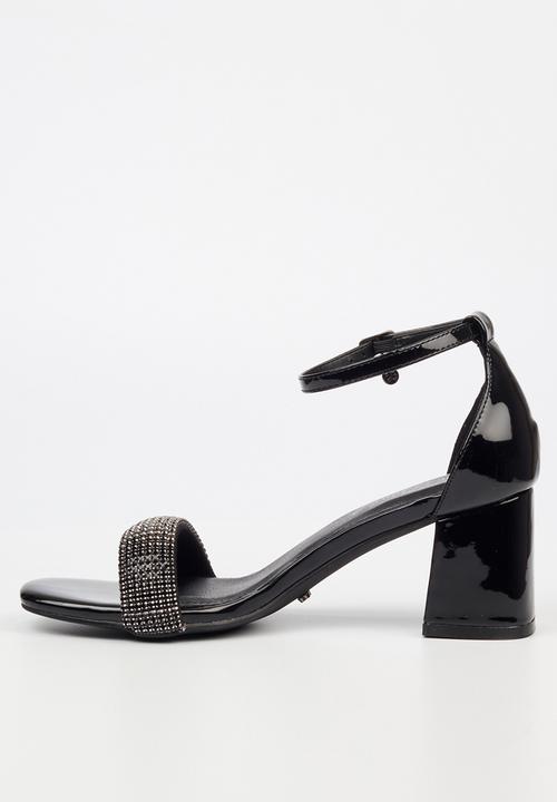 Miss Black - Bardot 3 block heel - black