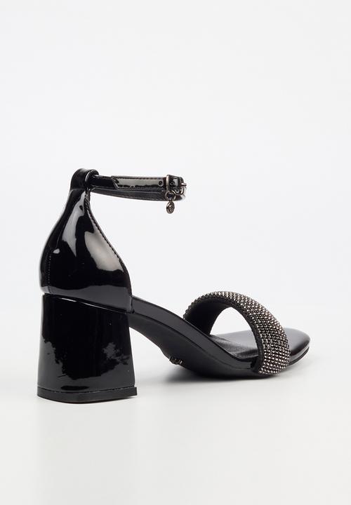 Miss Black - Bardot 3 block heel - black