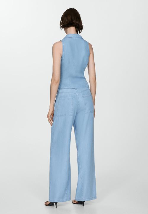 MANGO - Trousers Bianca - Open Blue
