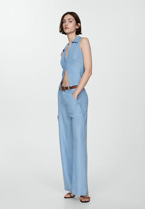MANGO - Trousers Bianca - Open Blue
