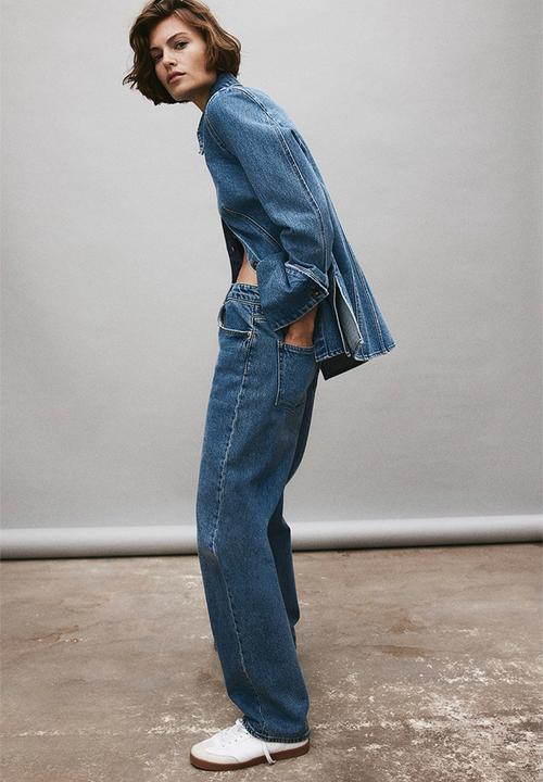 H&M - Tapered high jeans - blue