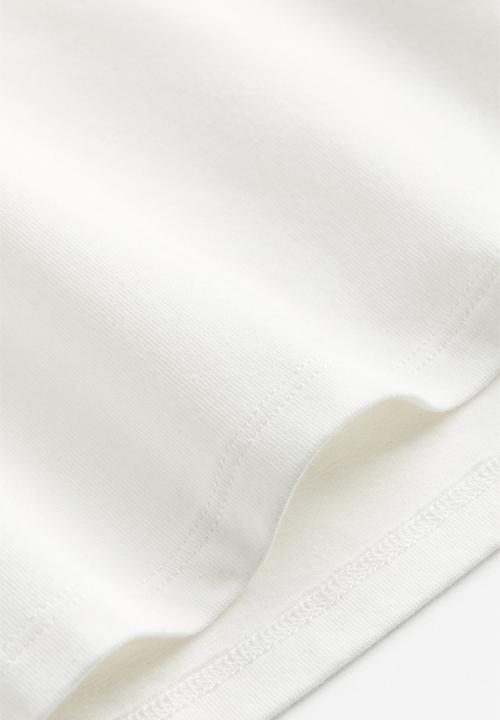 H&M - Square-neck jersey top - white