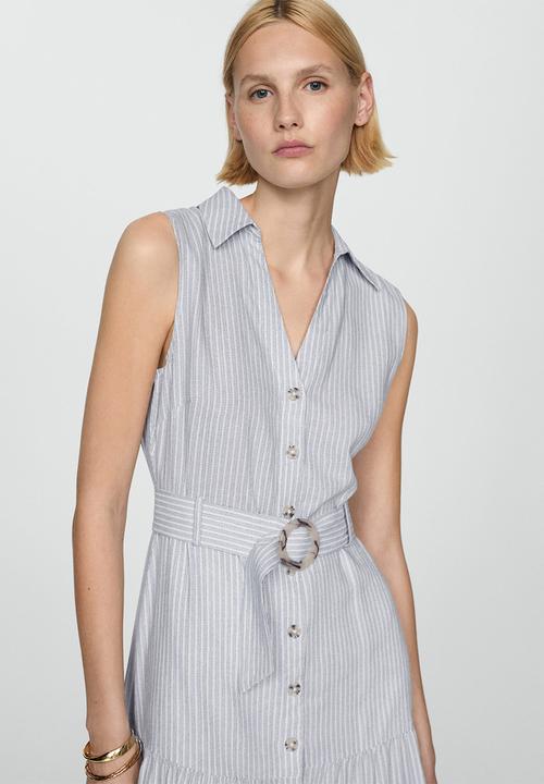MANGO - Dress Zamore - Medium Blue