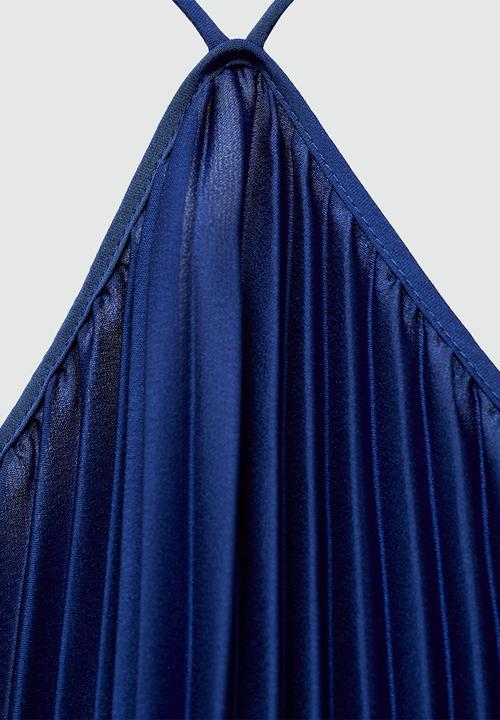 MANGO - Dress Susane - Medium Blue