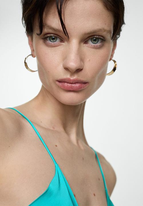 MANGO - Dress Aurora - Turquoise