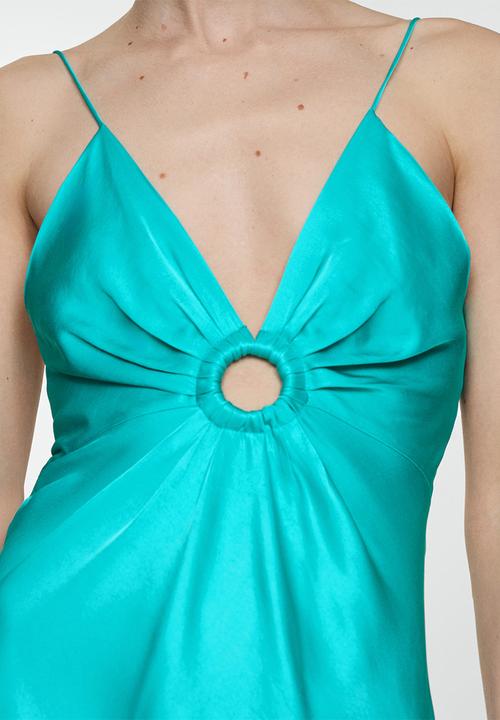 MANGO - Dress Aurora - Turquoise