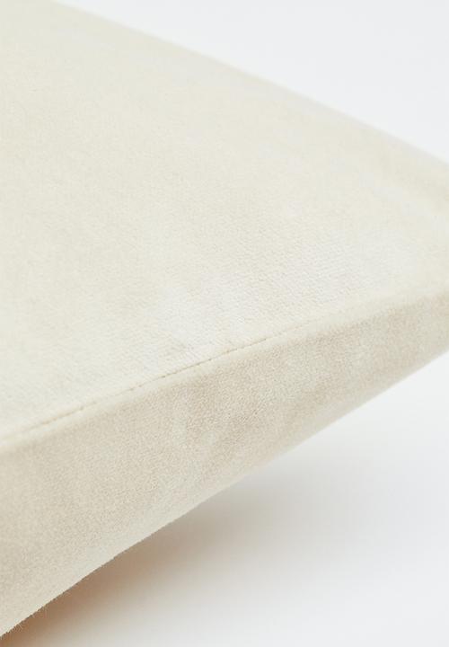 H&M - Cotton velvet cushion cover - light beige