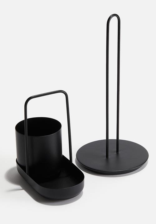 H&M - Metal paper towel holder - black