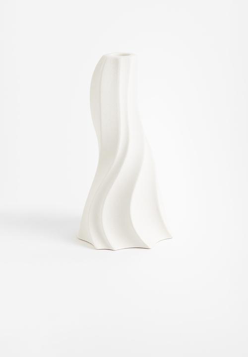 H&M - Stoneware candlestick - white