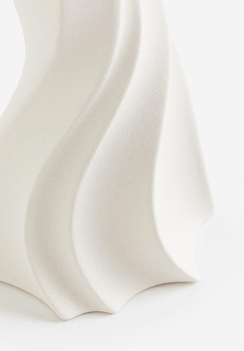 H&M - Stoneware candlestick - white