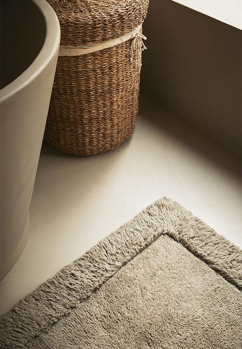 H&M - Tufted cotton bath mat - light khaki green