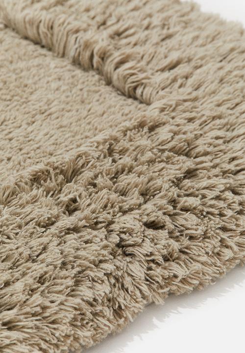 H&M - Tufted cotton bath mat - light khaki green