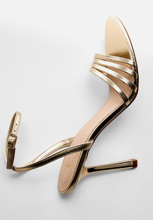 MANGO - Vito ankle strap heel - gold
