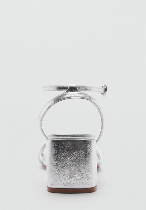 MANGO - Gaby block heel - silver