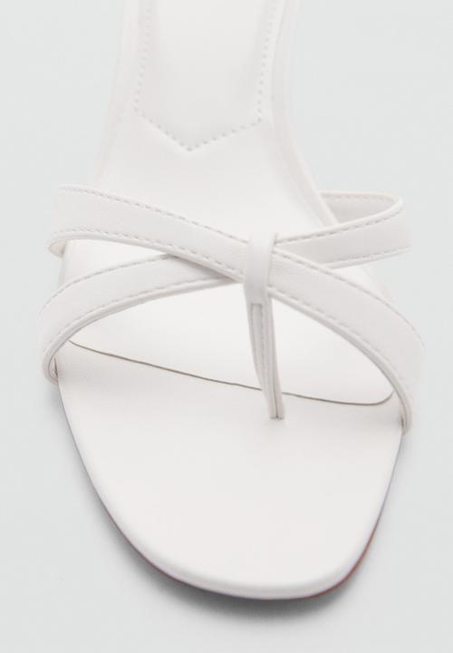 MANGO - Plane midi heel - white