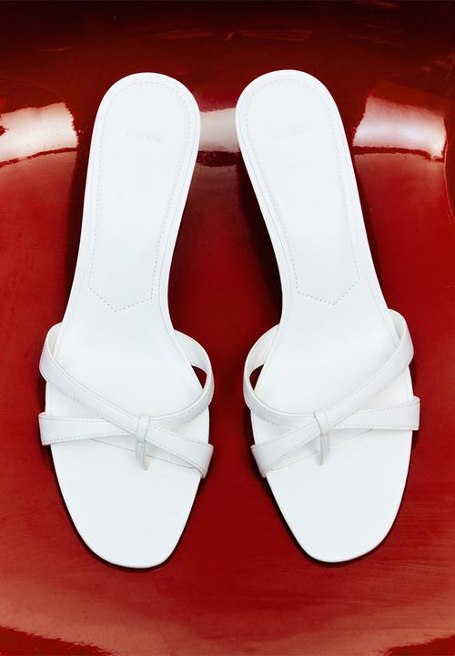 MANGO - Plane midi heel - white