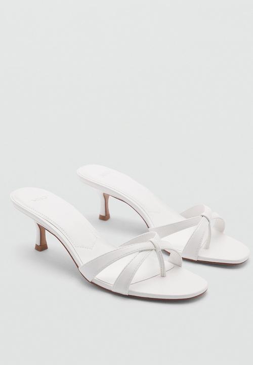MANGO - Plane midi heel - white