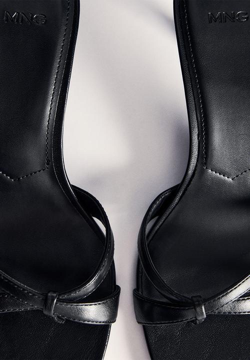 MANGO - Plane midi heel - black