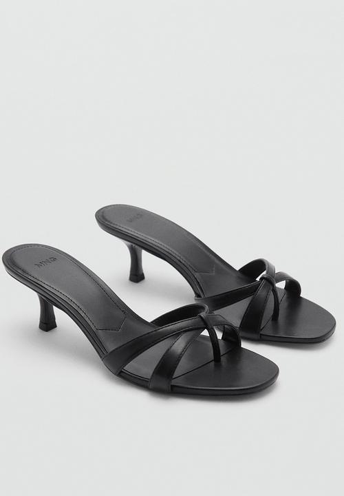 MANGO - Plane midi heel - black