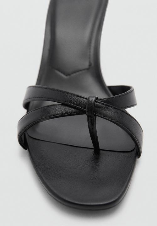 MANGO - Plane midi heel - black